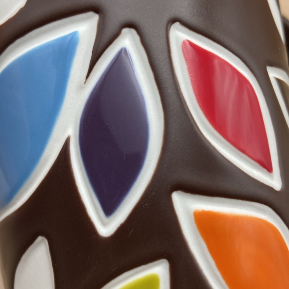 Starbucks 2010 Debossed Bone China Nouvelle Porcelaine D'os  Mug with Leaves - Picture 6 of 8